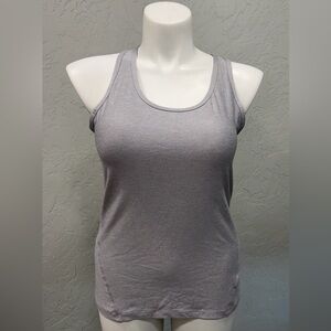Reebok Gray Racerback Tank Top Womens Large Athletic Workout Gym Shirt
